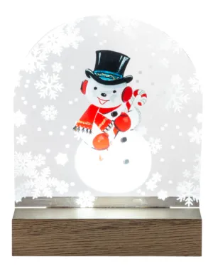 LED Light Up Snowman Figurine