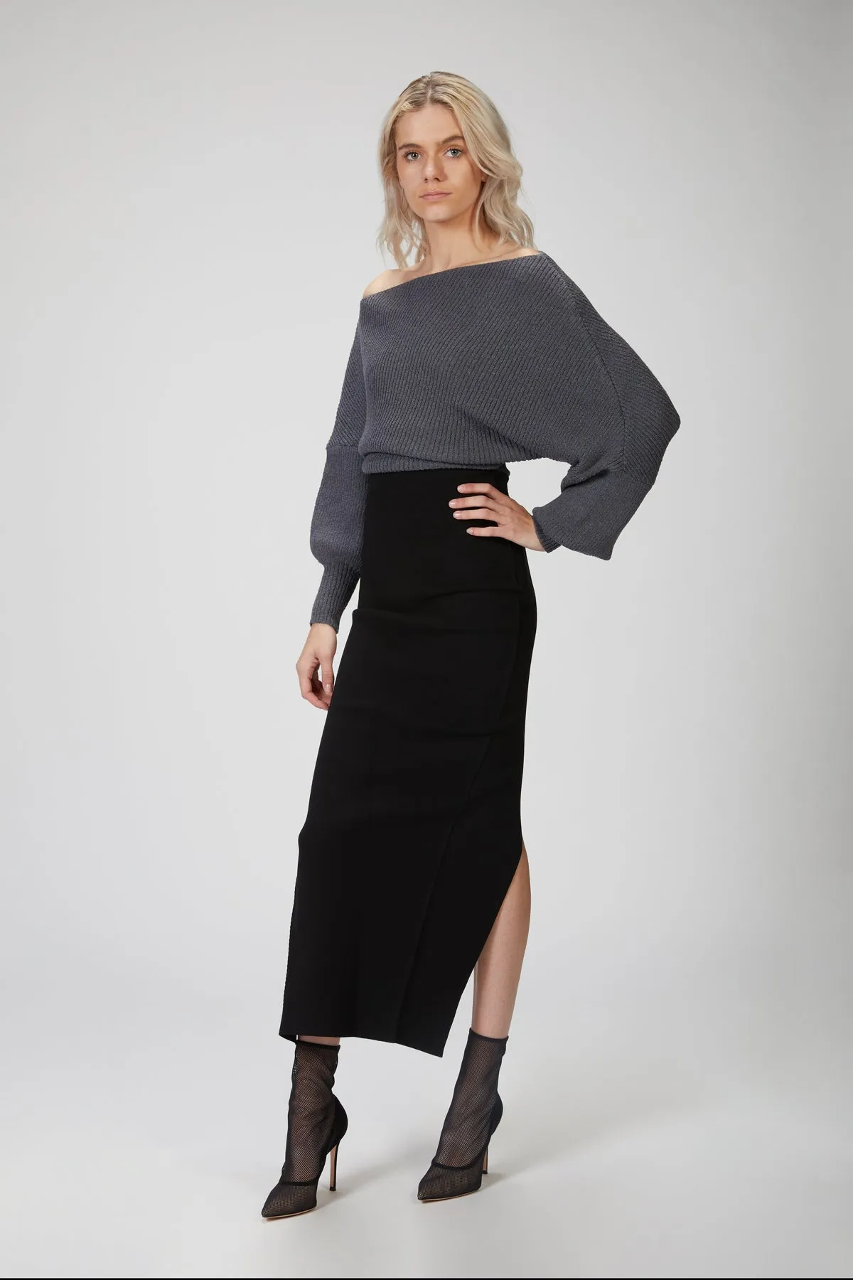 LEON OFF-SHOULDER SWEATER