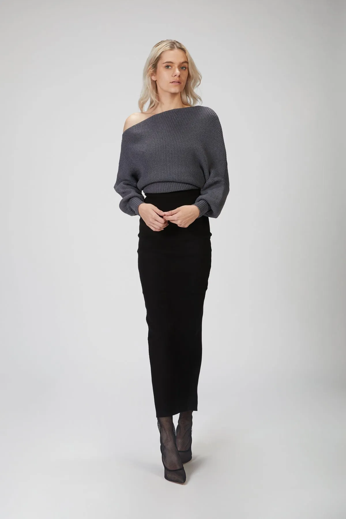 LEON OFF-SHOULDER SWEATER