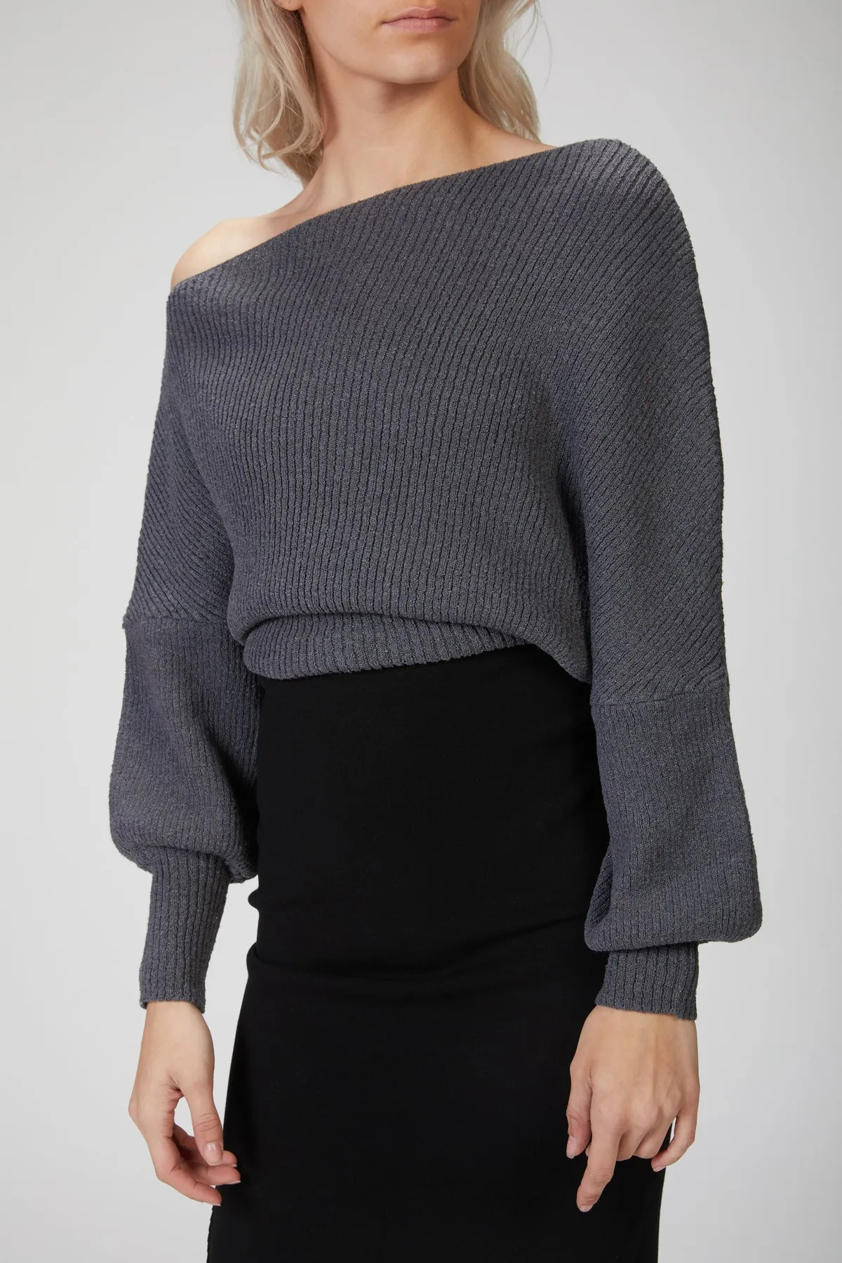 LEON OFF-SHOULDER SWEATER