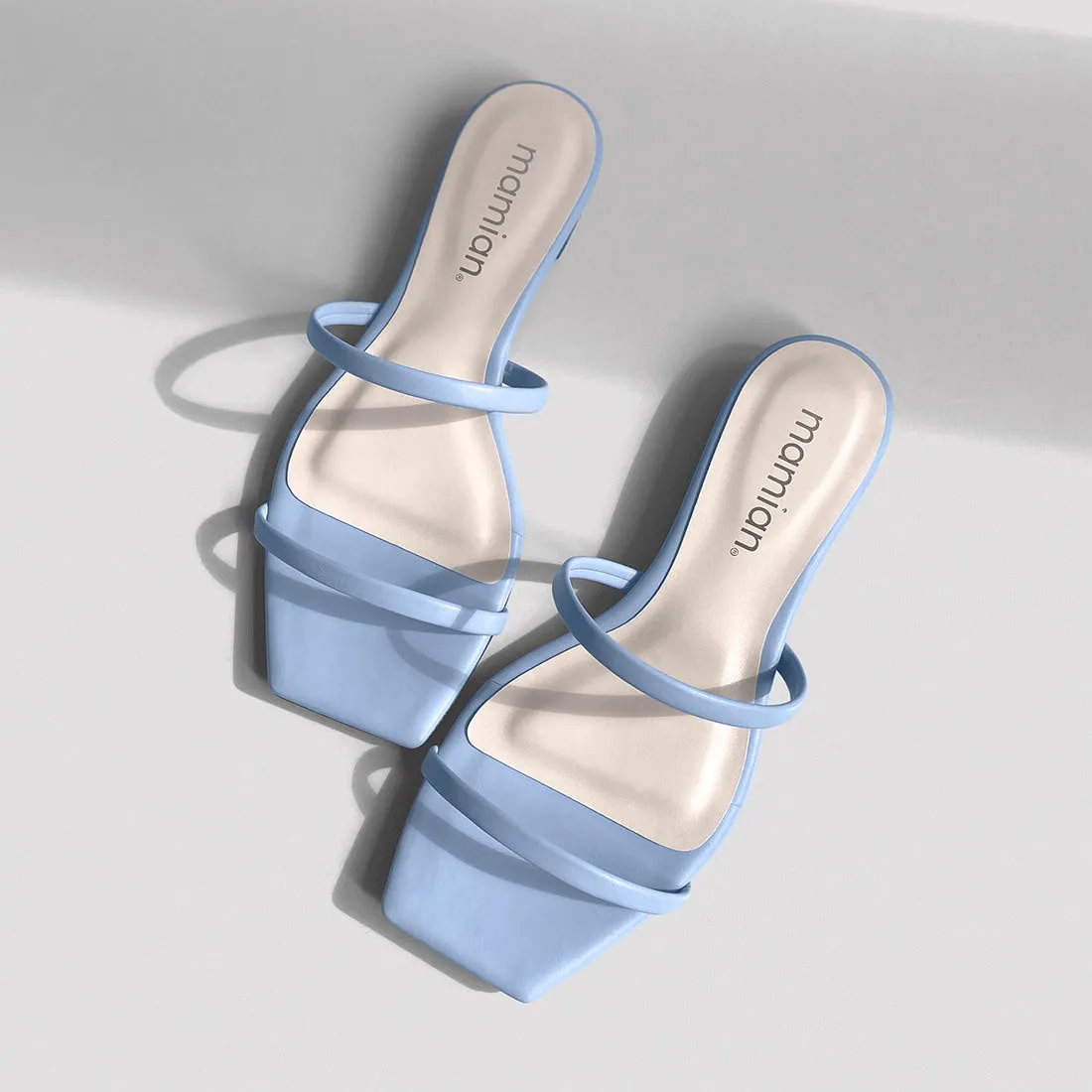 Limited special price 2,990 yen: Cord strap flat sandals (m10bn03) light blue