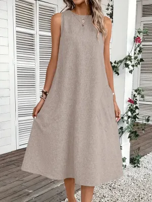 Lorena™| Sleeveless Midi Dress