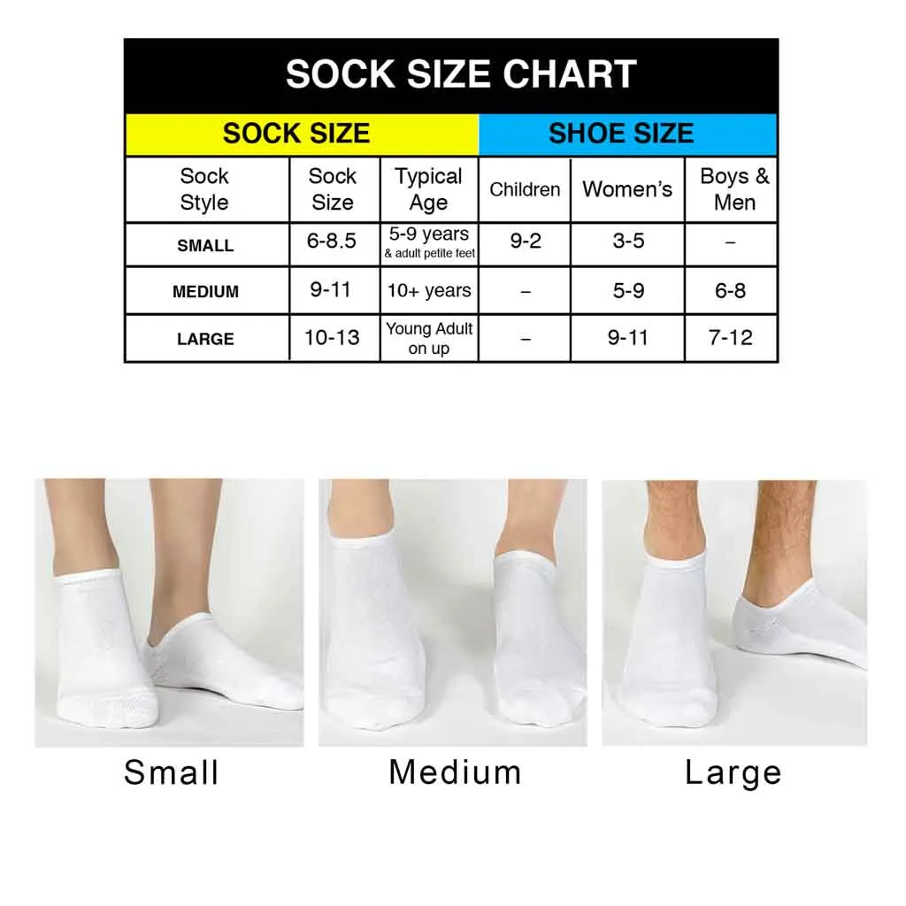 Love You To The Tips of My Toes Personalized No Show Socks - Valentine's Gift Socks