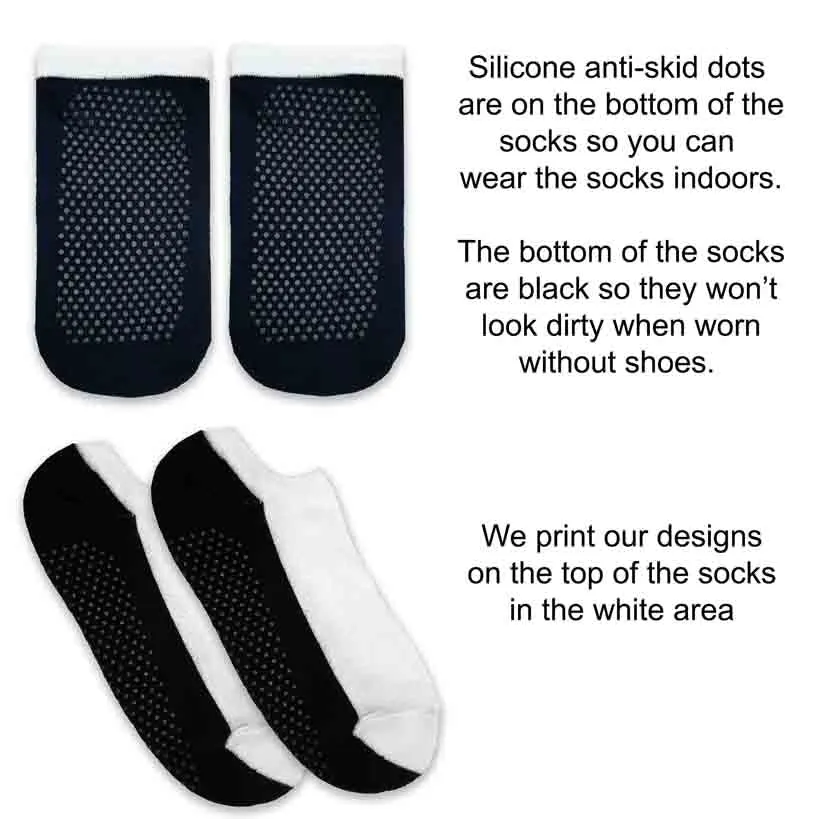Love You To The Tips of My Toes Personalized No Show Socks - Valentine's Gift Socks