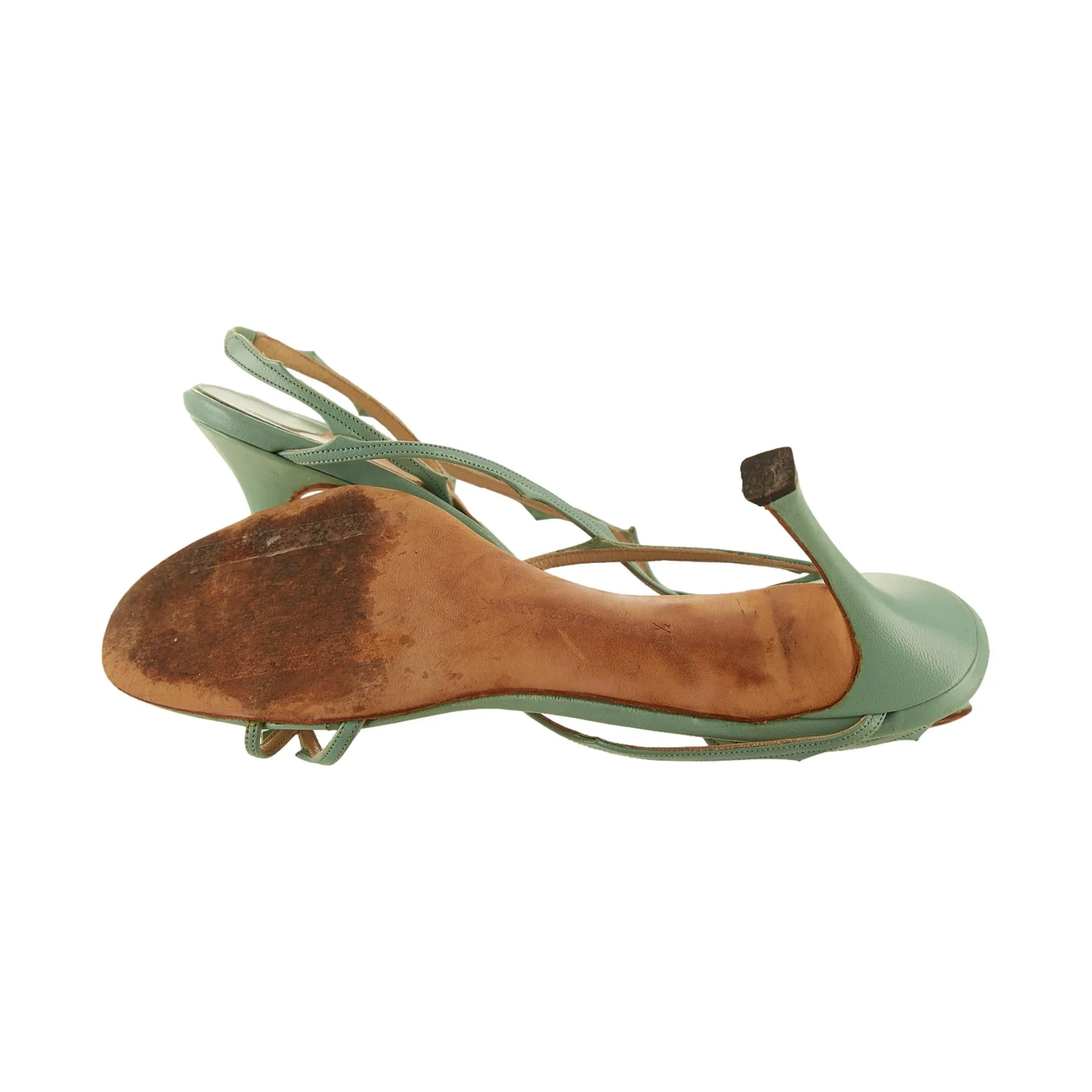 Manolo Blahnik Turquoise Vine Heels