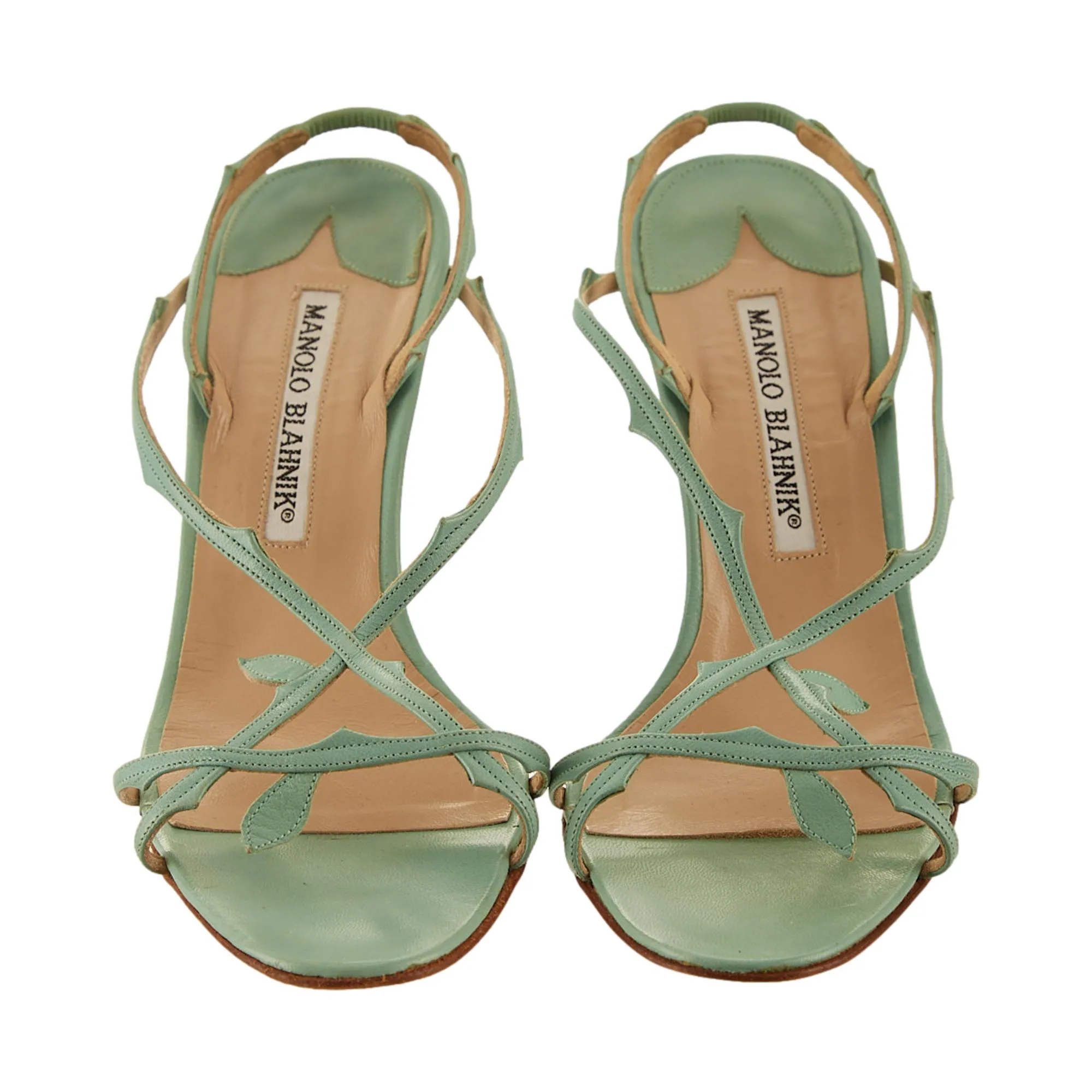 Manolo Blahnik Turquoise Vine Heels