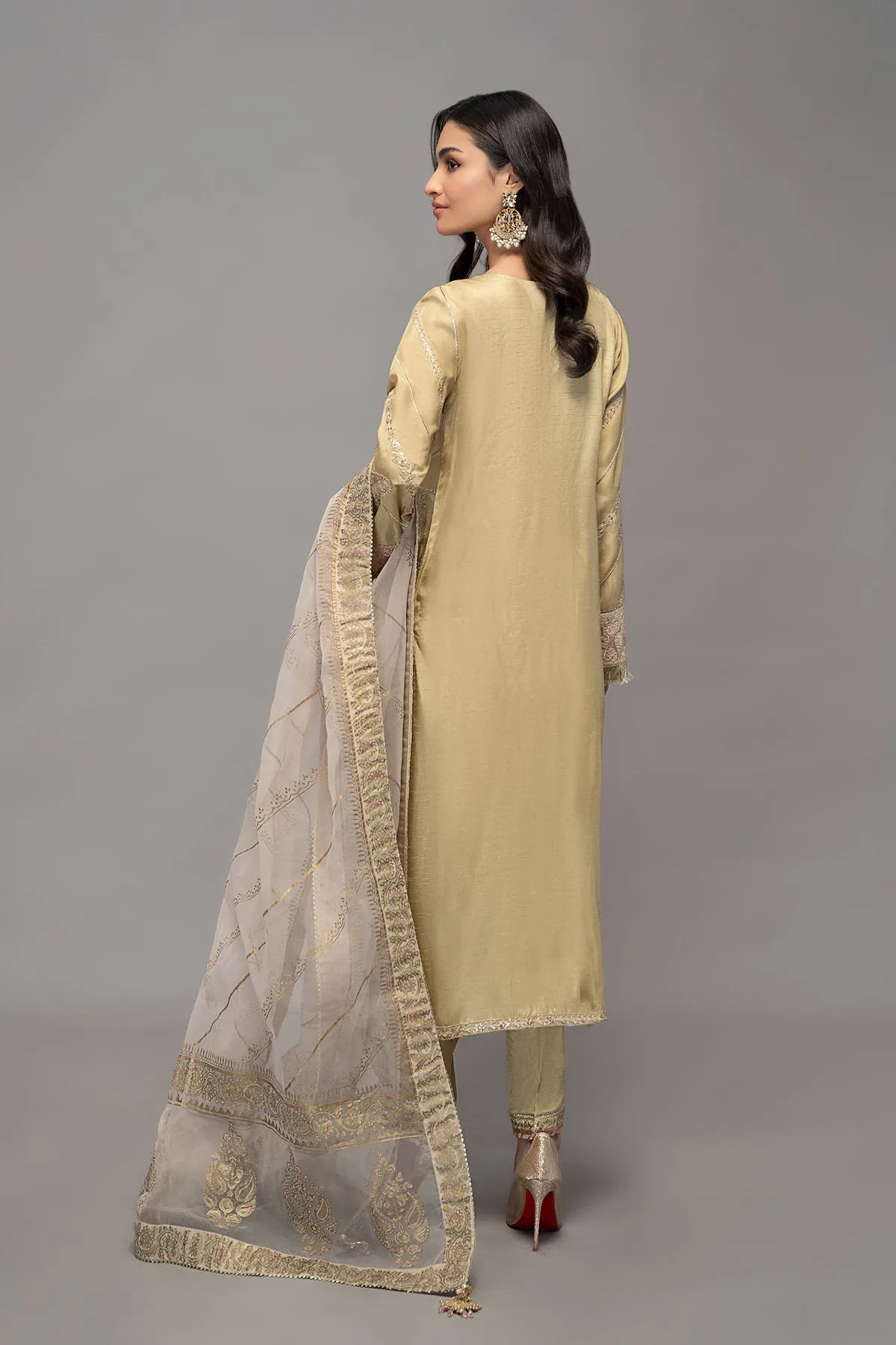 Maria B Traditional Embroidered Pakistani Salwar Kameez Party Dress