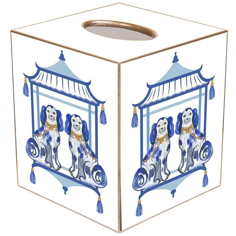 Marye-Kelley - TB6626- Staffordshire Chic Blue Tissue Box Cover