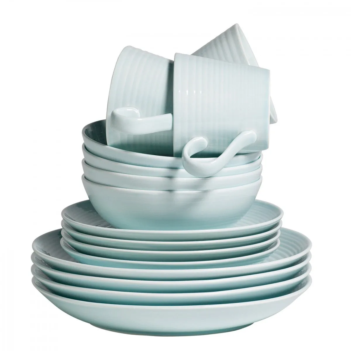 Maze Blue 16 Piece Dinner Set
