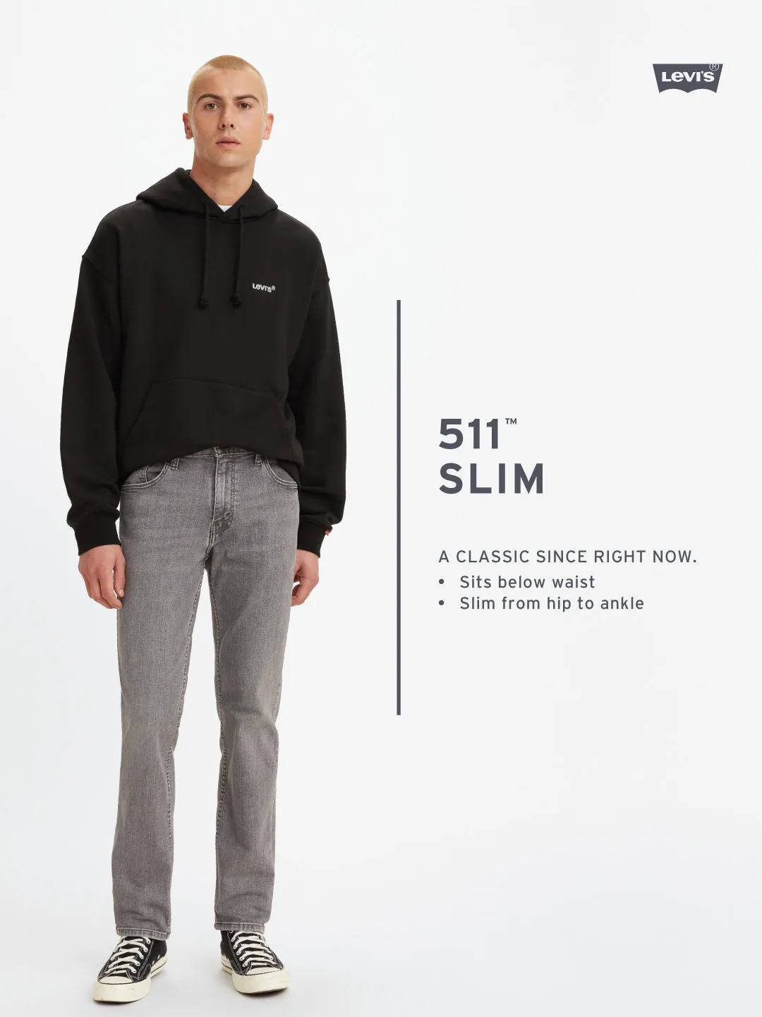 Men's 511 Light Grey Slim Fit Chinos