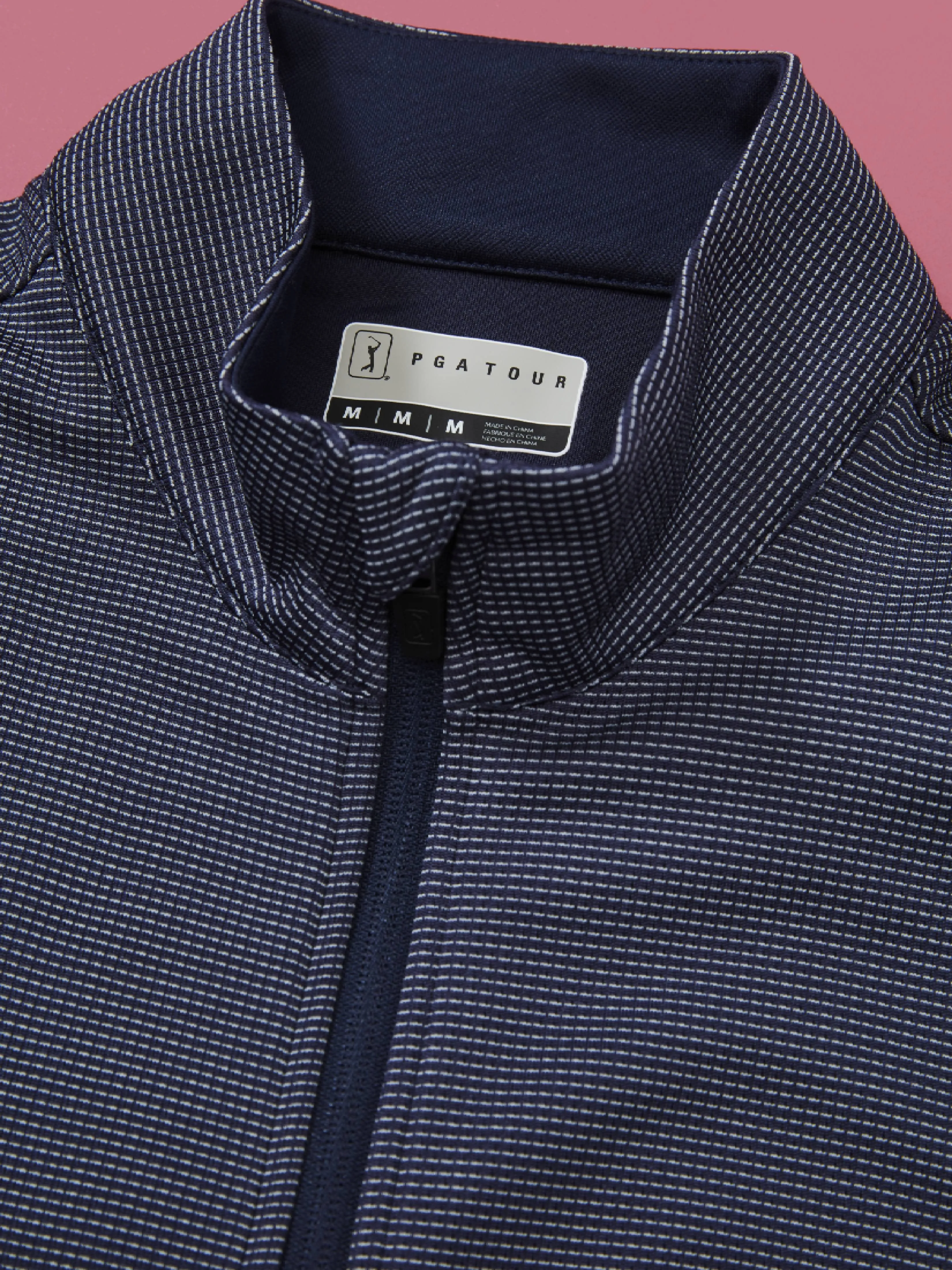Men's Micro Jacquard Full Zip Golf Jacket