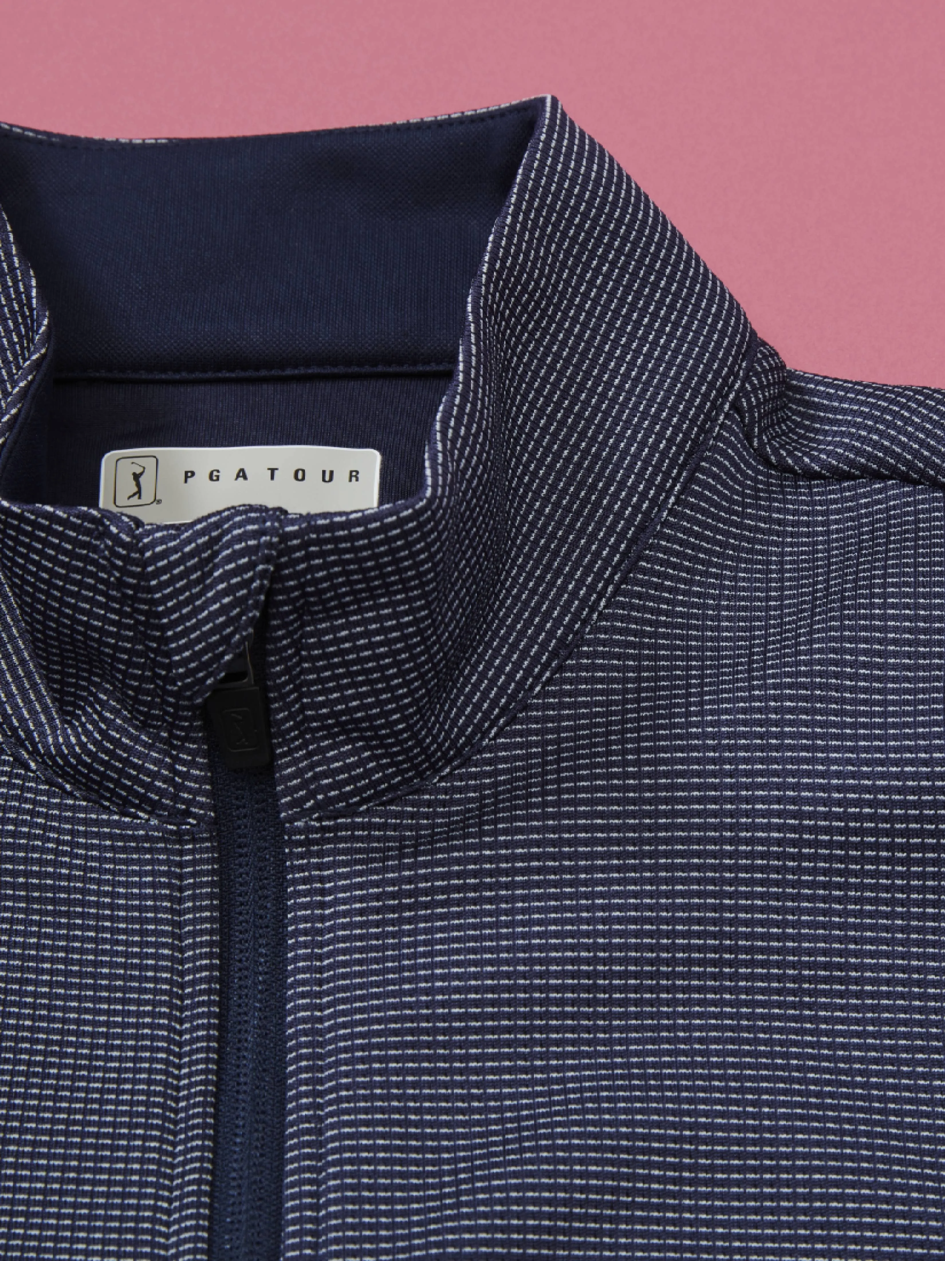 Men's Micro Jacquard Full Zip Golf Jacket