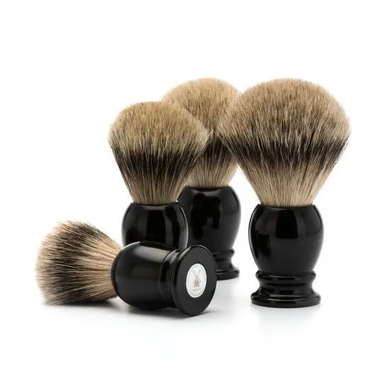 MÜHLE CLASSIC Shaving Brush, Silvertip Badger, Black, Large