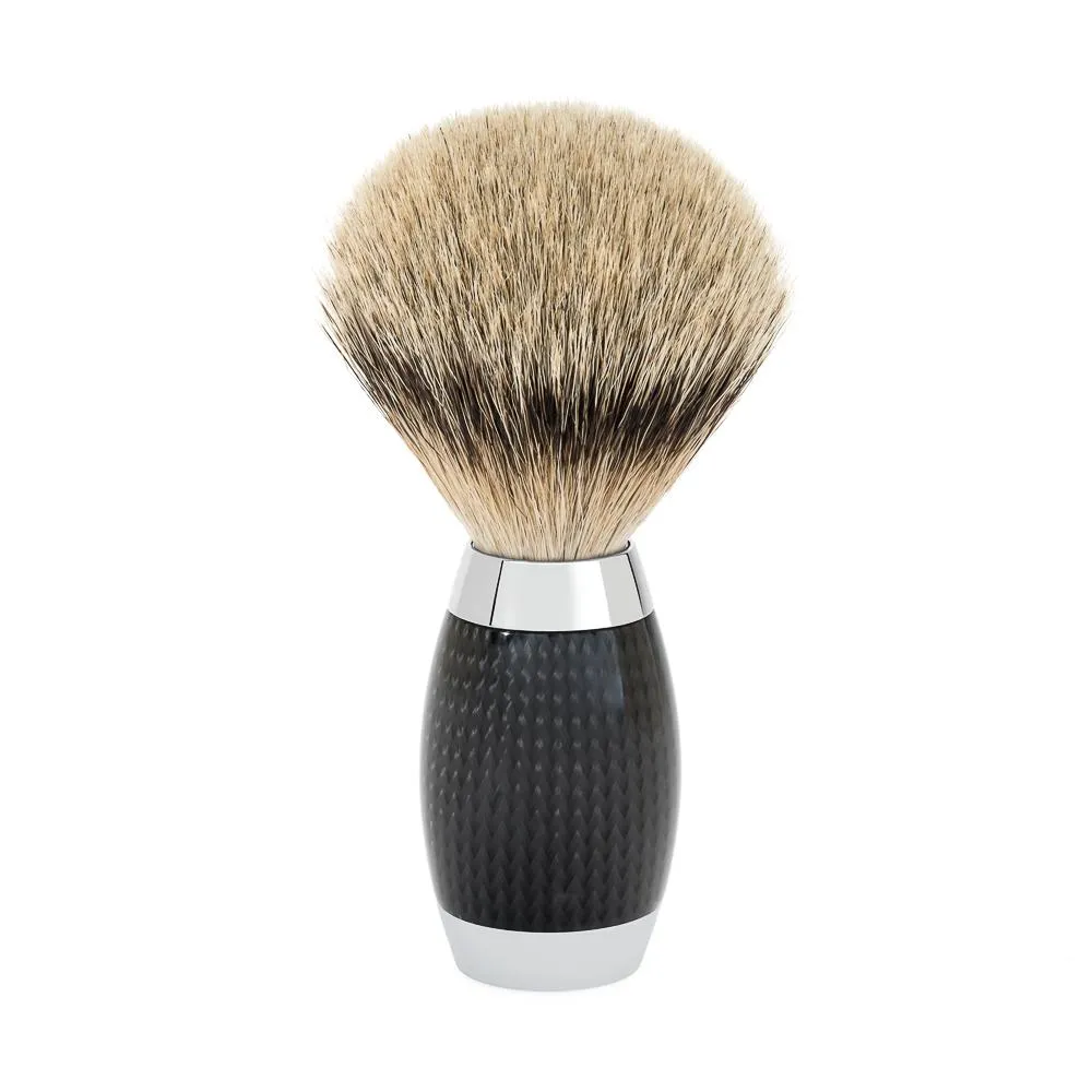 MÜHLE EDITION 3 Pc. Shaving Set, Silver Tip Badger / Safety Razor, Carbon