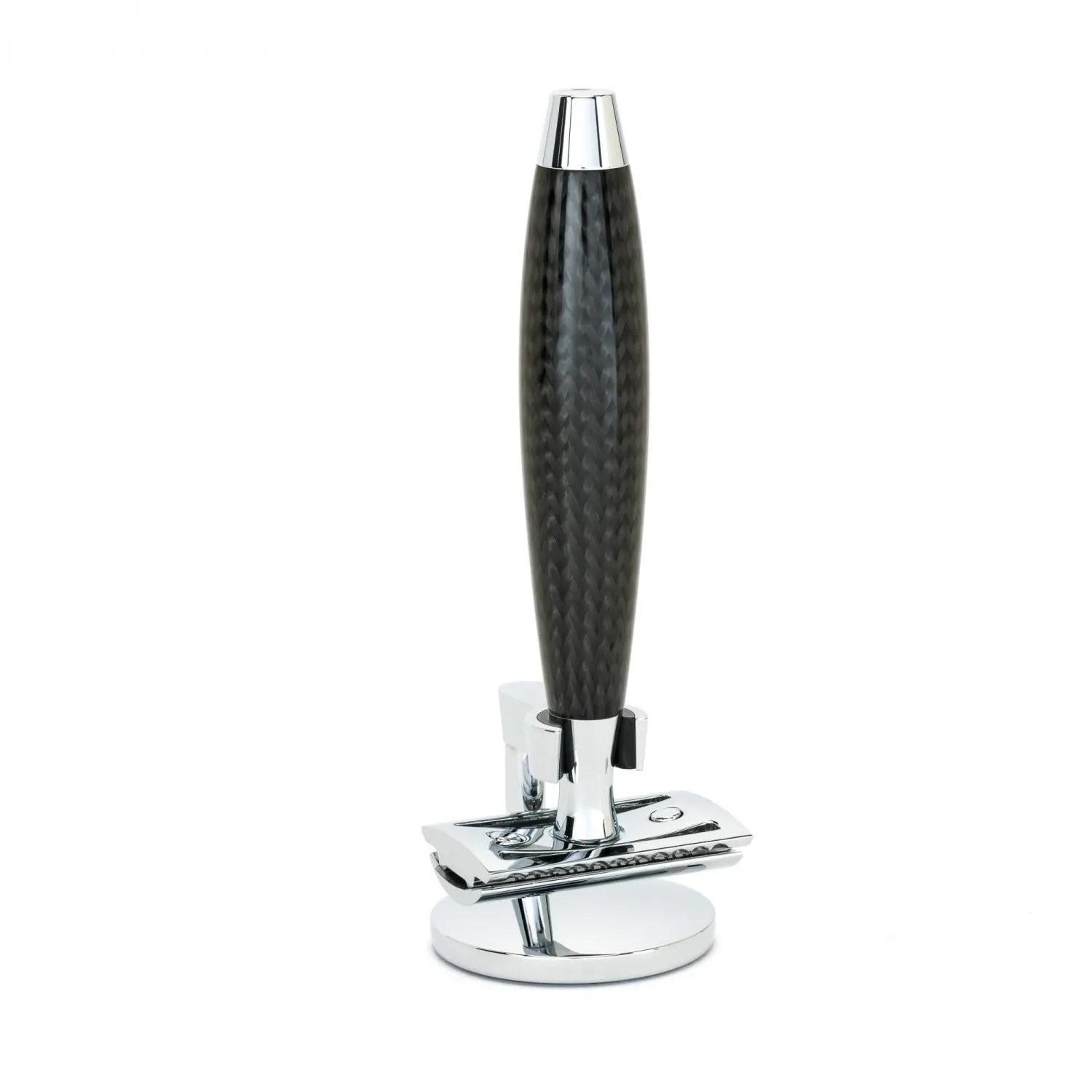 MÜHLE EDITION 3 Pc. Shaving Set, Silver Tip Badger / Safety Razor, Carbon