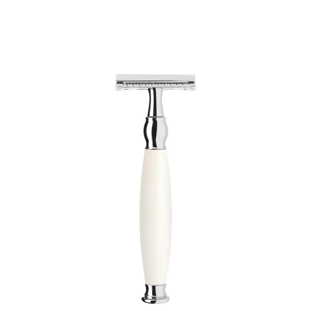 MÜHLE SOPHIST 4 Pc. Shaving Set, Silvertip Badger / Safety Razor, Porcelain