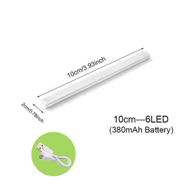 Motion Sensor Light Wireless LED Night Light USB Rechargeable Night Lamp Cabinet Closet Lamp Staircase Backlight For Kitchen