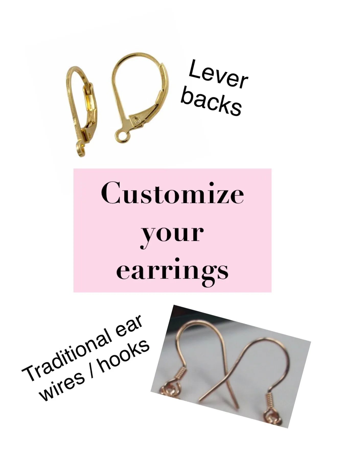 Natural White Topaz Earrings, Rose Gold-plate, Stylish Victorian Jewelry #E18