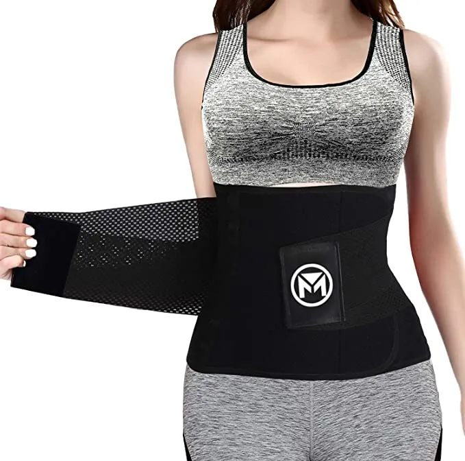 New Moolida Waist Trainer Belt for Women Waist Trimmer Weight Loss Workout Fitness Back Support Belt, Sz S! Fits 24-28" Waist!