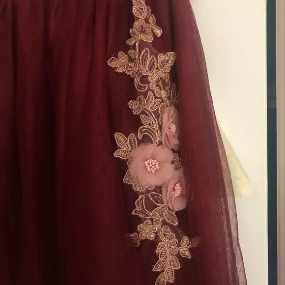 NWT ARATTA Floral Tulle Midi Skirt