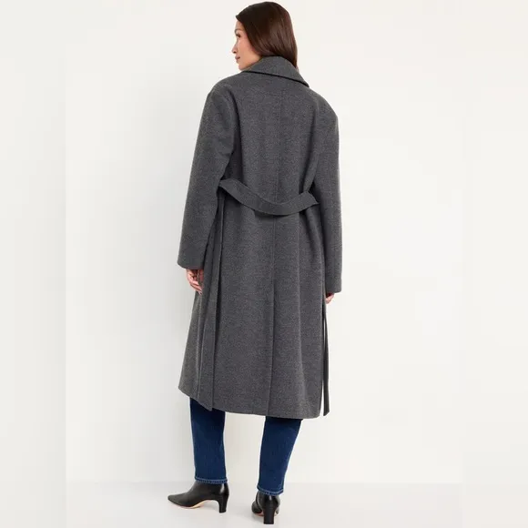Old Navy Oversized Belted Elegant Gray Women's Coat
