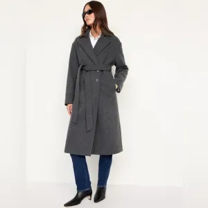 Old Navy Oversized Belted Elegant Gray Women's Coat