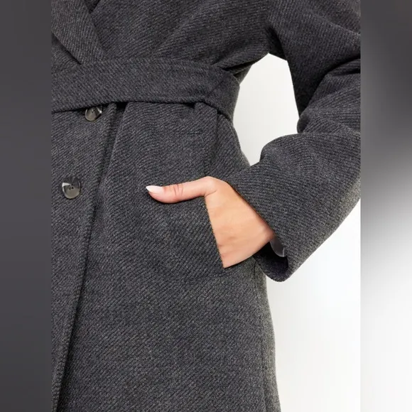Old Navy Oversized Belted Elegant Gray Women's Coat