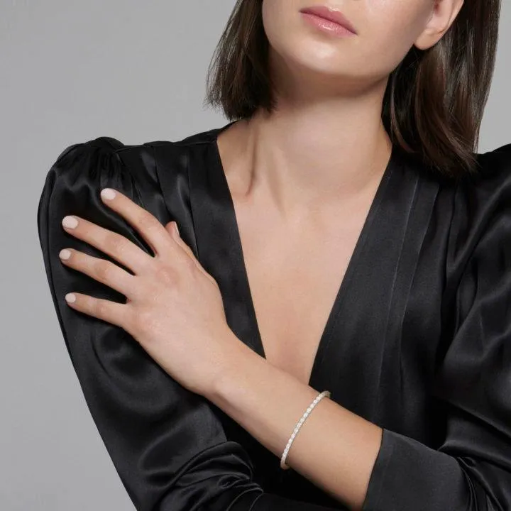 Oval Diamond Bangle