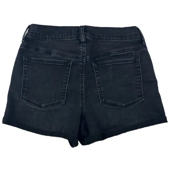 PacSun “ The Shortie ” Black Jean Shorts Black Stretch Denim Shorts Size 25