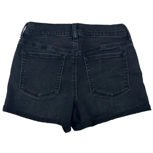 PacSun “ The Shortie ” Black Jean Shorts Black Stretch Denim Shorts Size 25