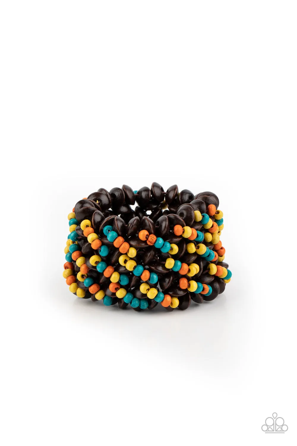 Paparazzi Cozy in Cozumel - Multi Wooden Bracelet