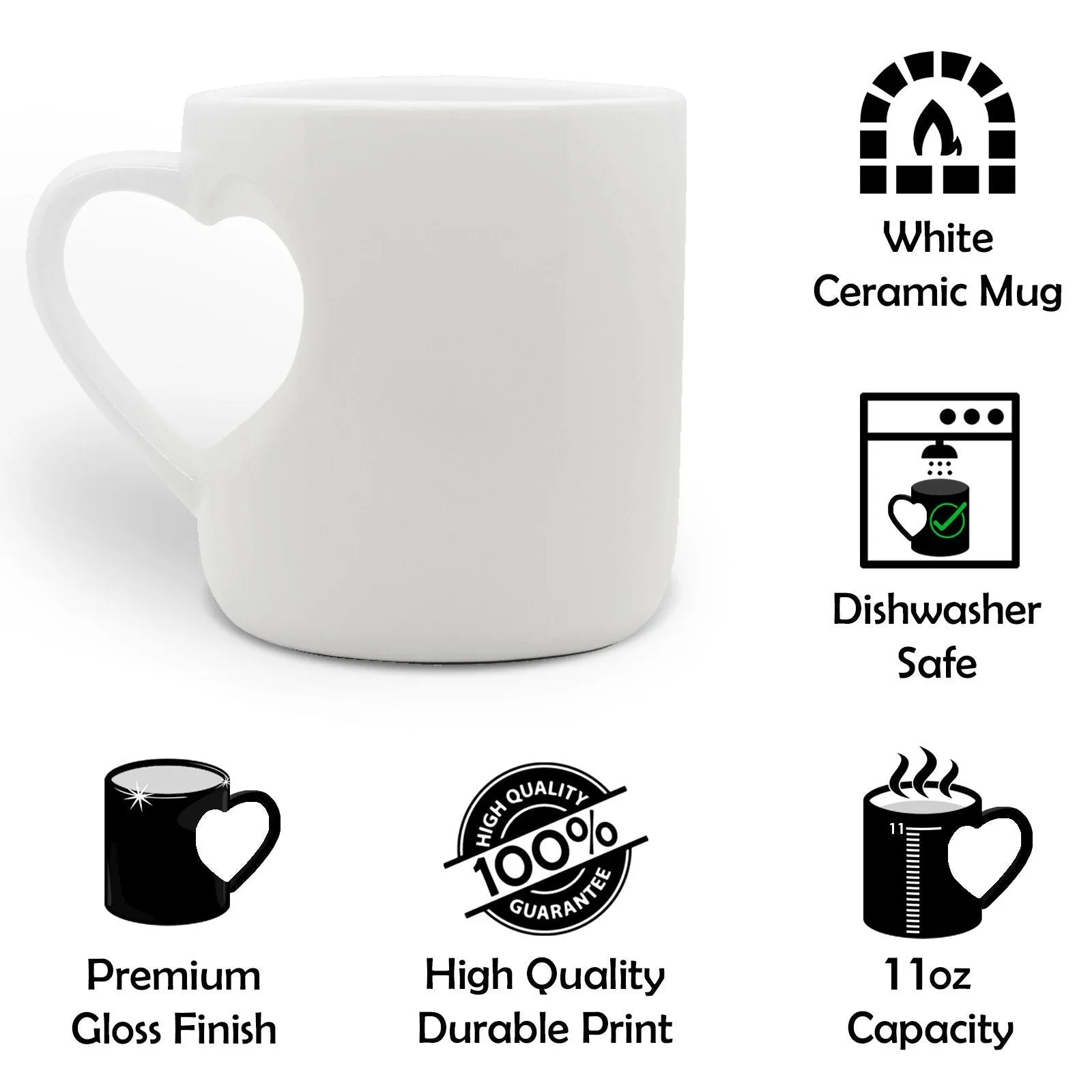 Personalised Mug with Stylish Text and Pink Flower Brown Cow & Red Butterfly