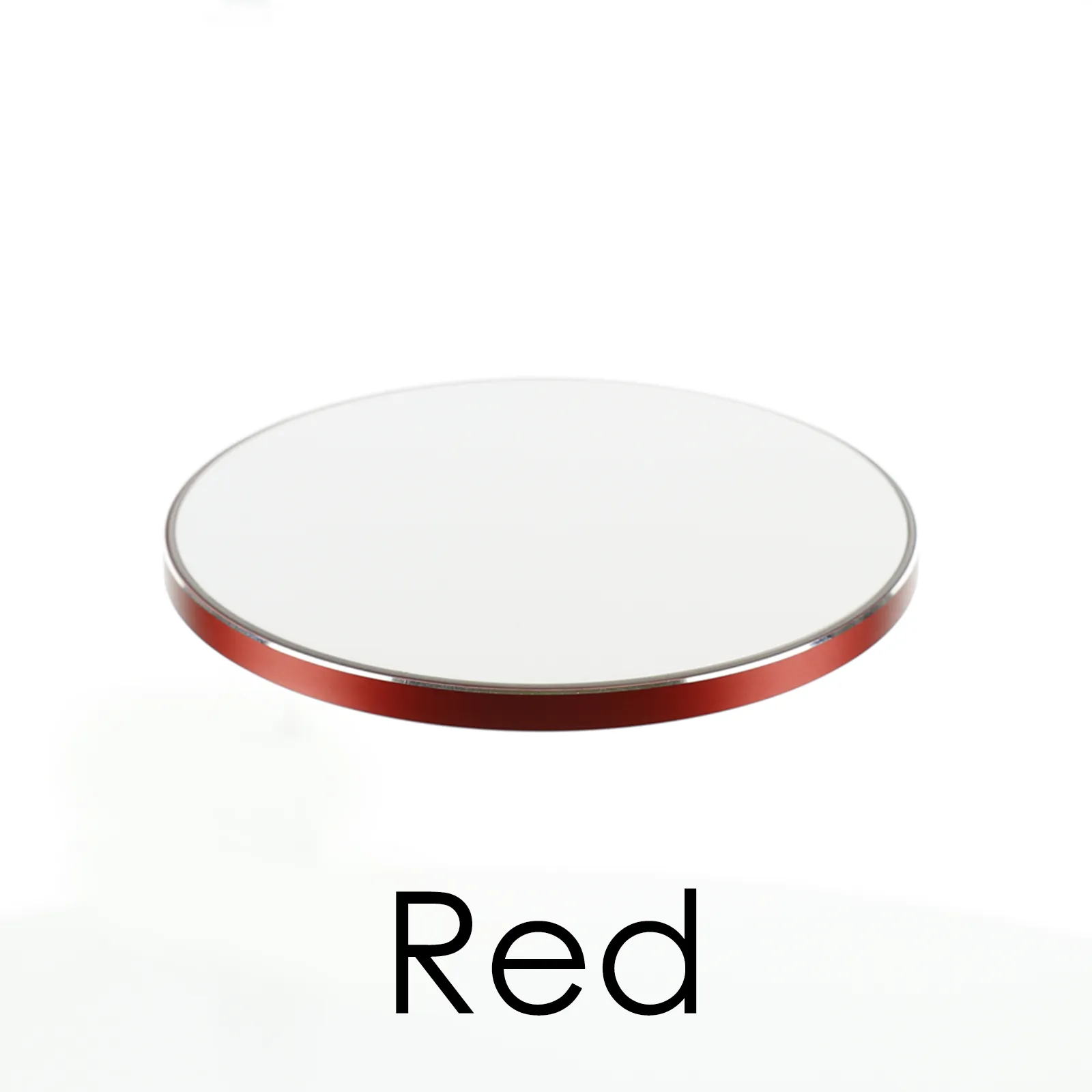 Personalised Wireless Charger with Stylish Text and Red Heart on Grey Marble