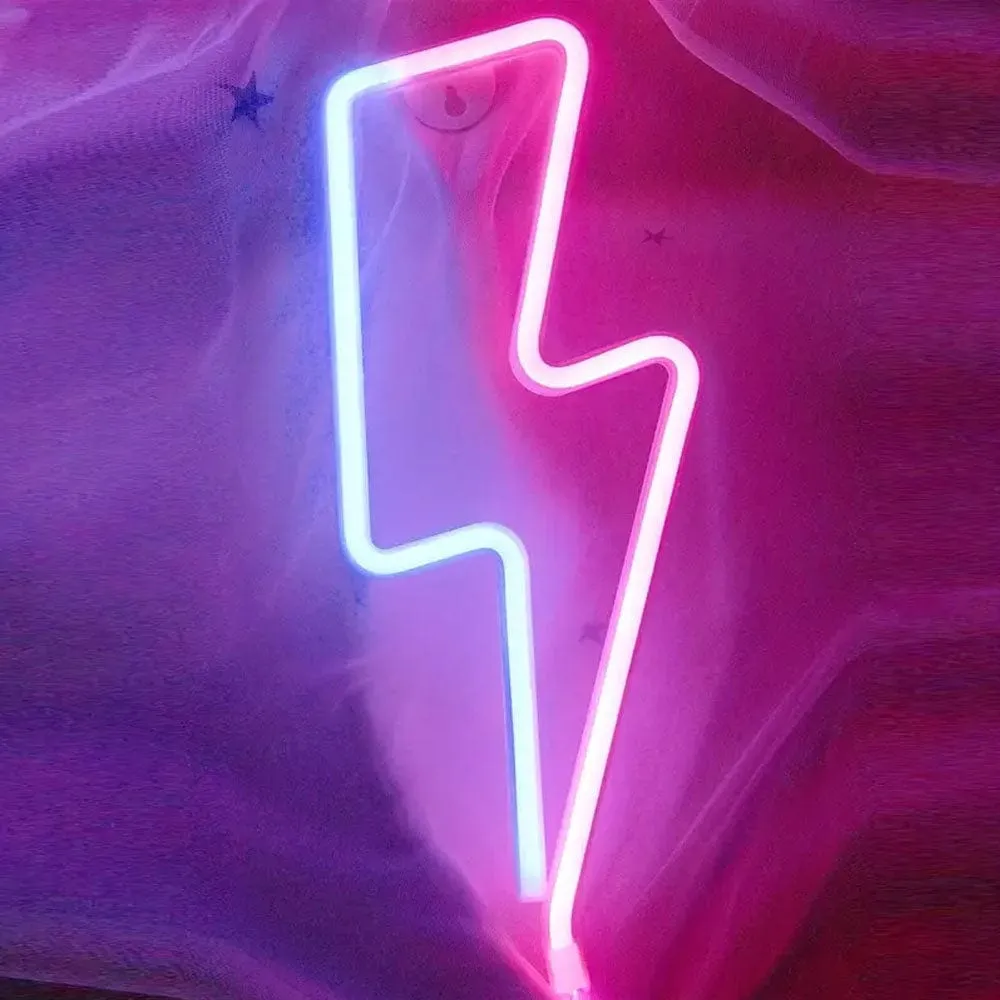 Pink Lightning Neon LED Wall Light