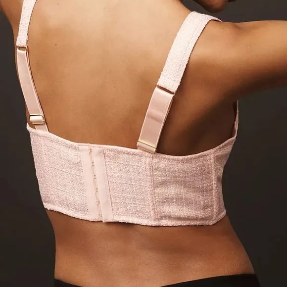 Pink Tweed Bustier Top size medium Anthropology