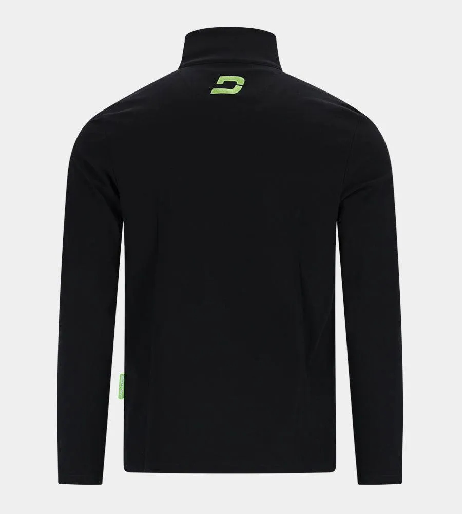 PIQUE MIDLAYER - BLACK