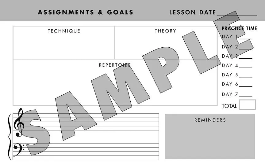 Practice Journal: Weekly Planner for Music Students