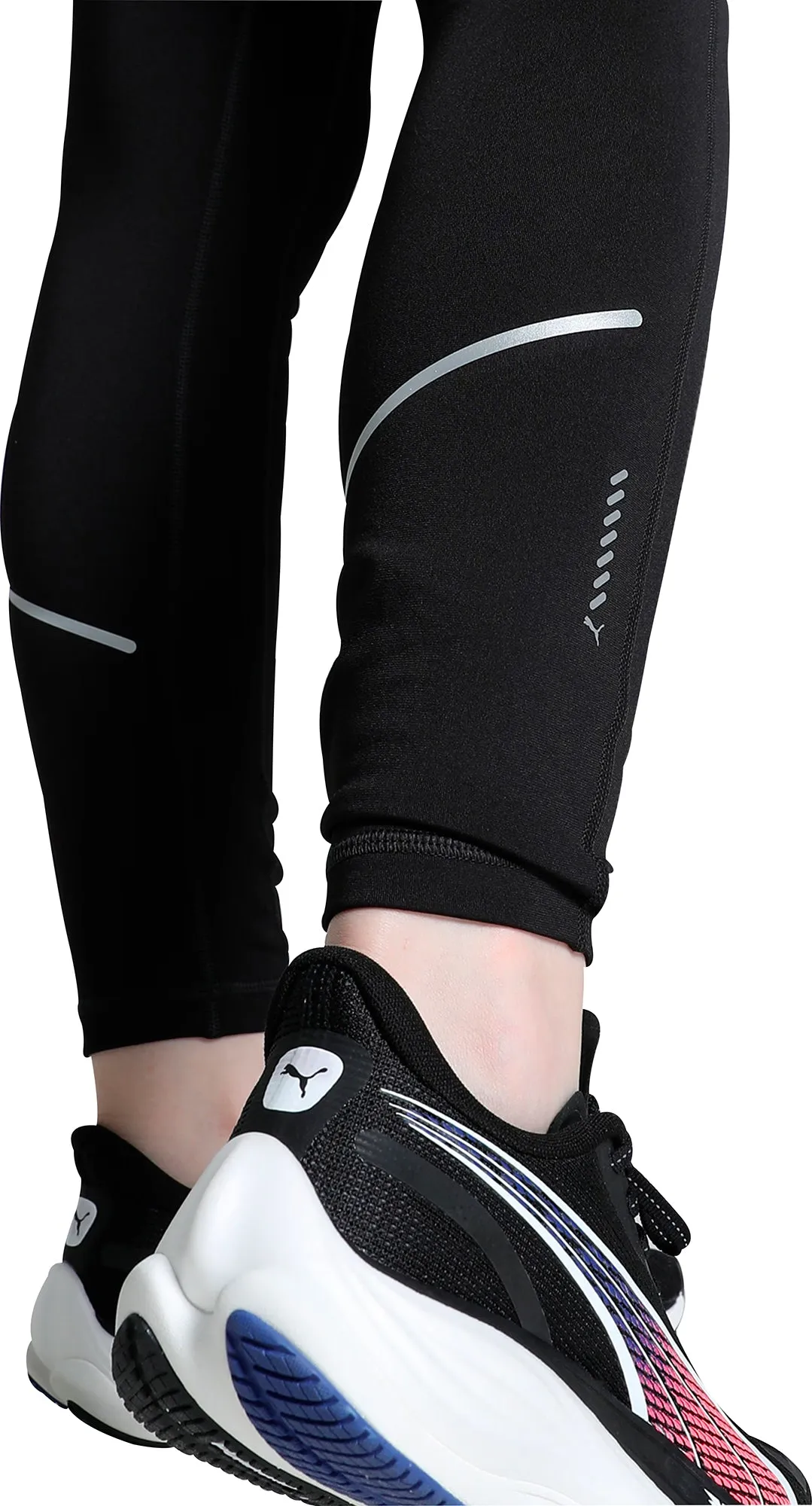 Puma Microfleece Womens Long Running Tights - Black