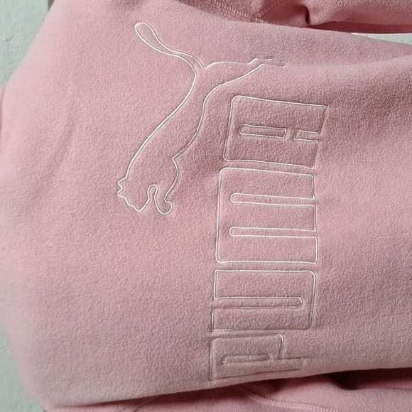 Puma Polar Fleece Light Pink Zip-Up Jacket. Size Medium NWT