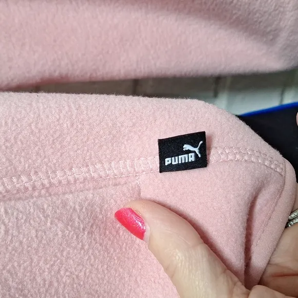 Puma Polar Fleece Light Pink Zip-Up Jacket. Size Medium NWT