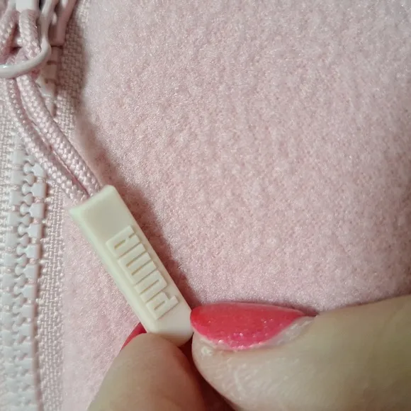 Puma Polar Fleece Light Pink Zip-Up Jacket. Size Medium NWT