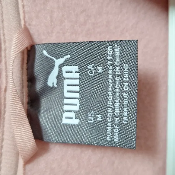 Puma Polar Fleece Light Pink Zip-Up Jacket. Size Medium NWT