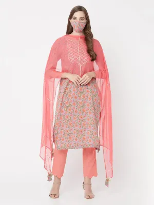 Pure Cotton Pink Print Kurta Set | Seyaat
