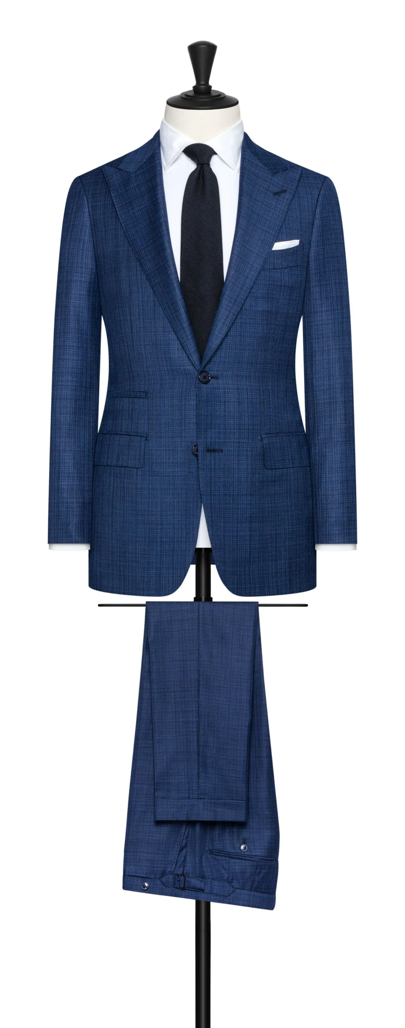 Reda Royal Blue S130 Light Merino Wool Micro Fancy Weave
