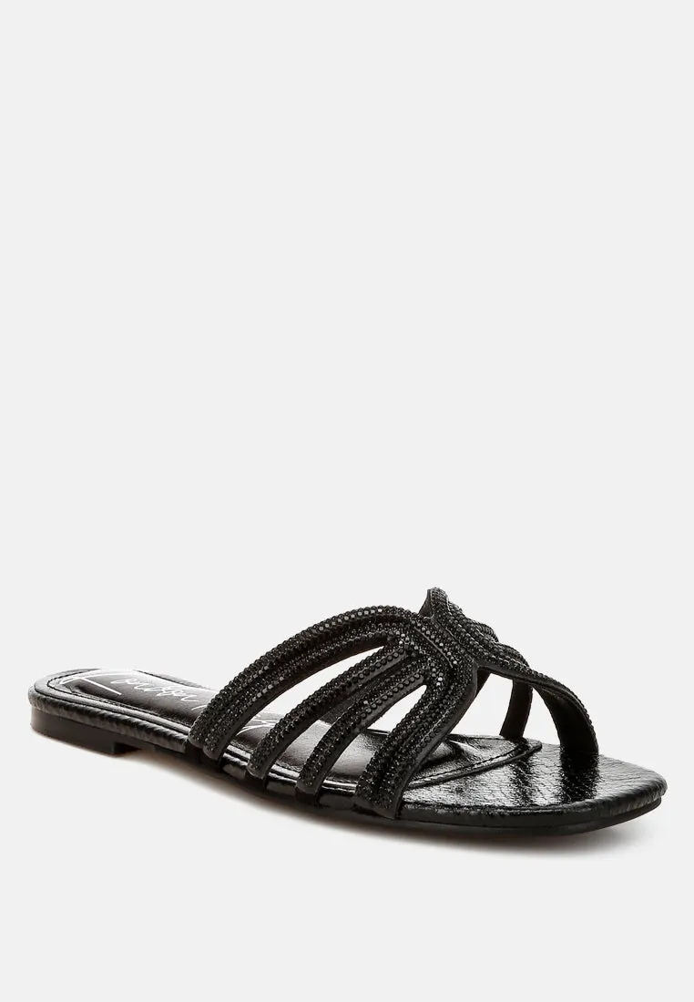 Rhinestone Cut Out Flats By RAG