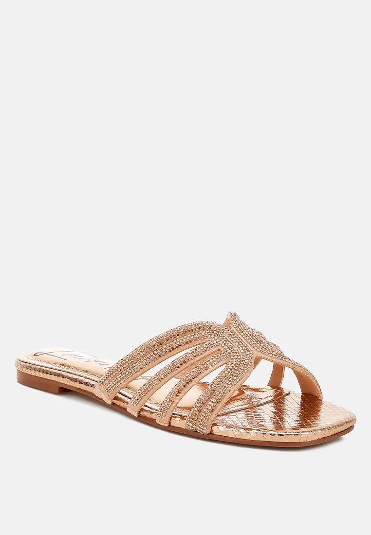 Rhinestone Cut Out Flats By RAG