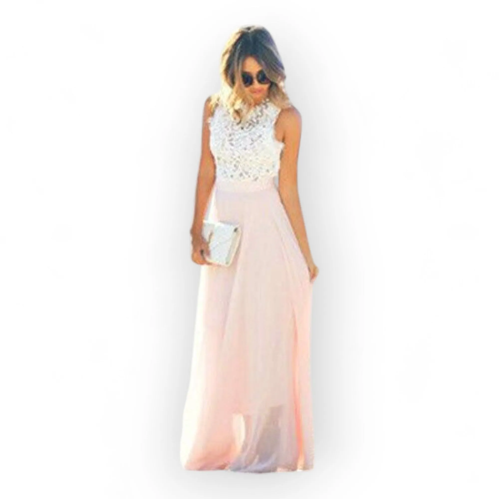 Sandra - Sleeveless Stylish Summer Dress Made Of Lace