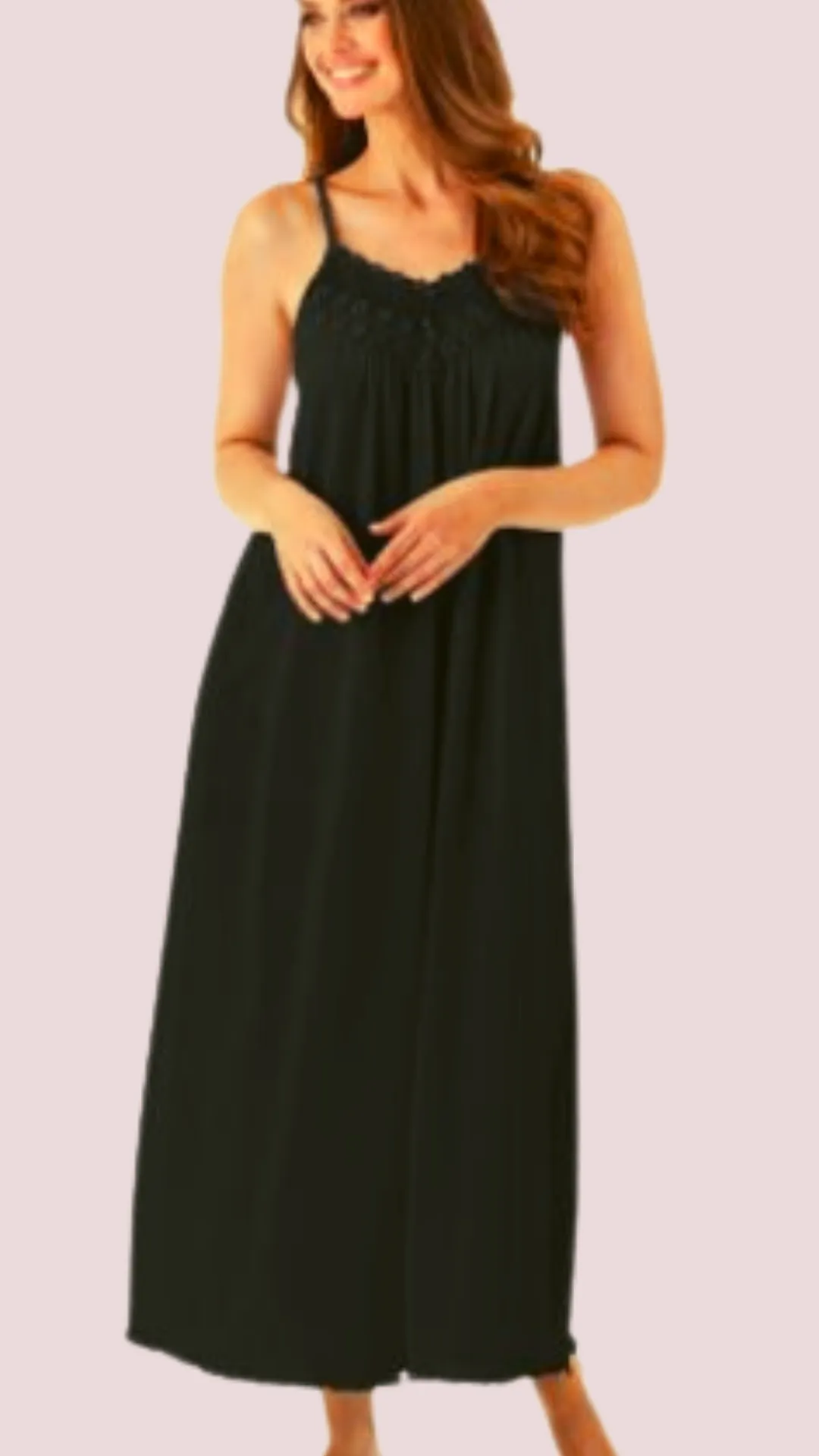 Shadowline Long Spaghetti Strap Nightgown from Margaret Lawton