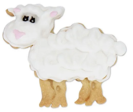 Sheep Cookie Cutter Stamper with Ejector 6cm