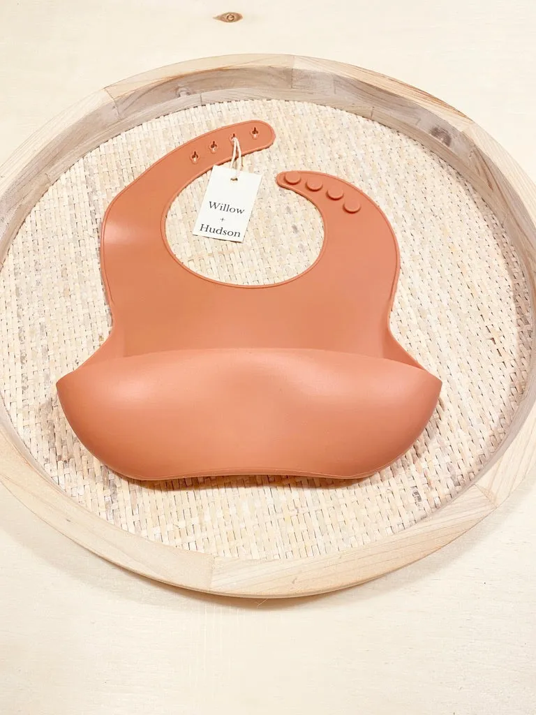 Silicone Bib - Terracotta